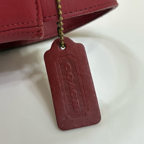 Vintage COACH Red Leather SoHo Eldridge Hobo Shoulder Bag - Picture 3 of 9